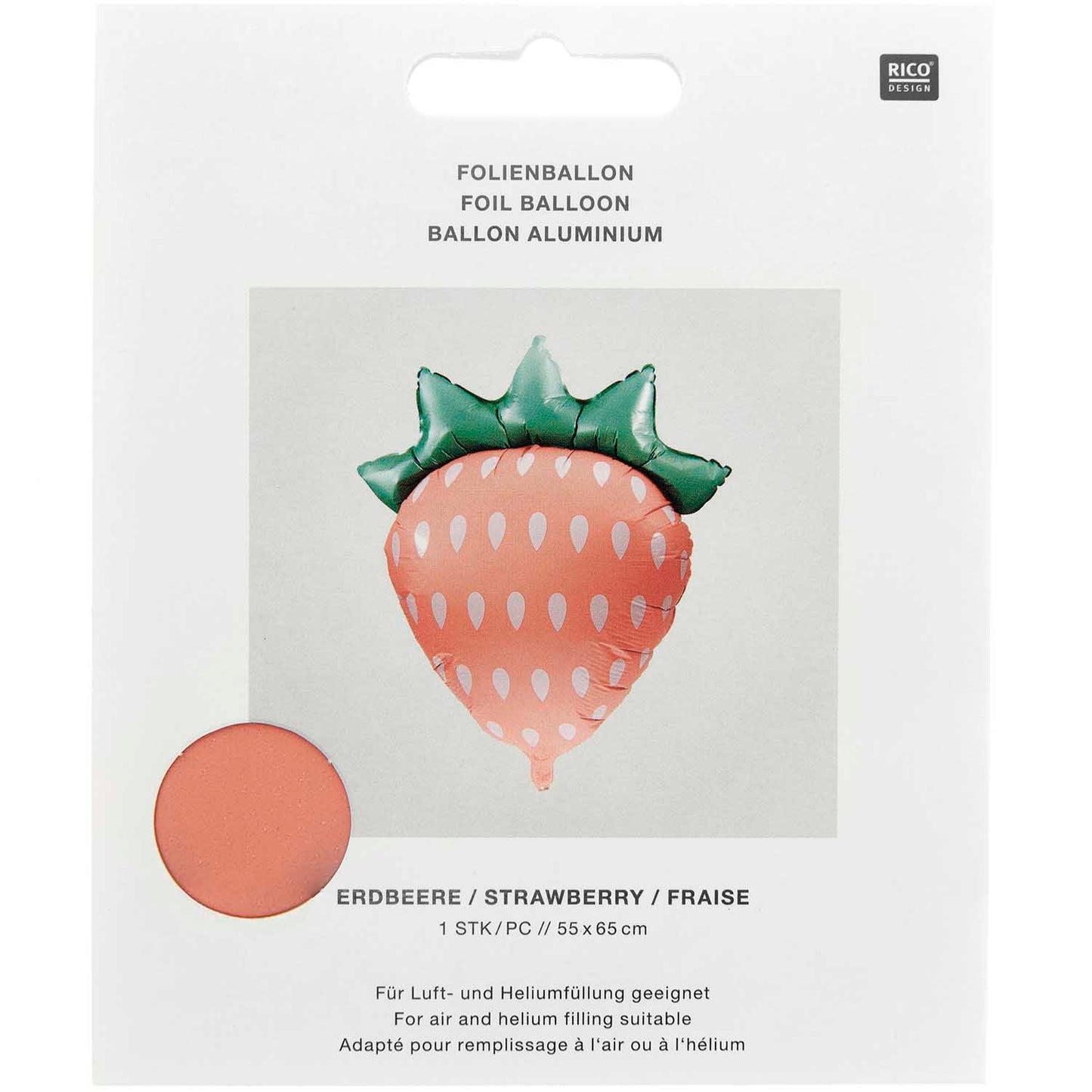 Folienballon Erdbeere