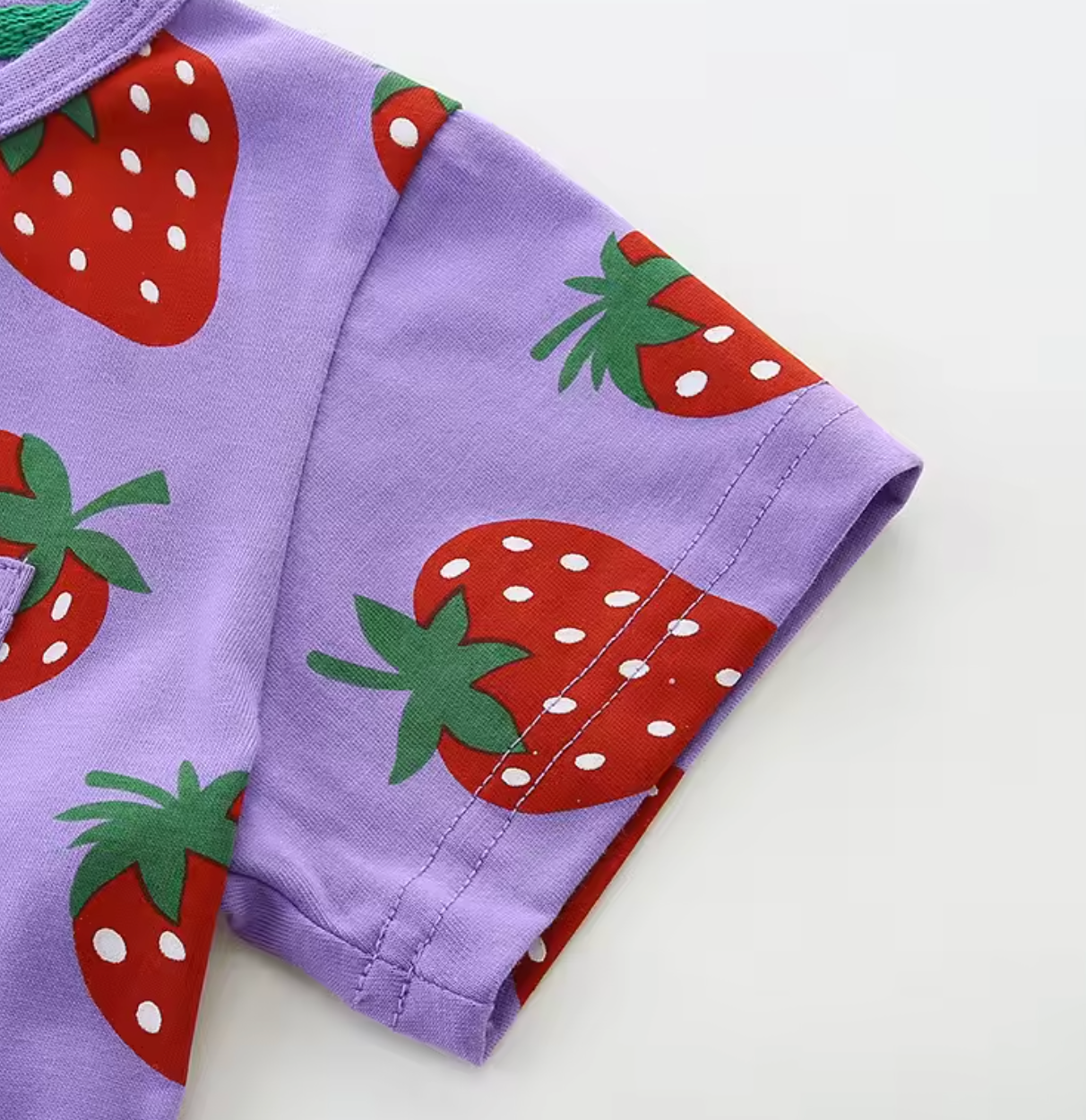 Baumwollkleid Erdbeere für Kinder