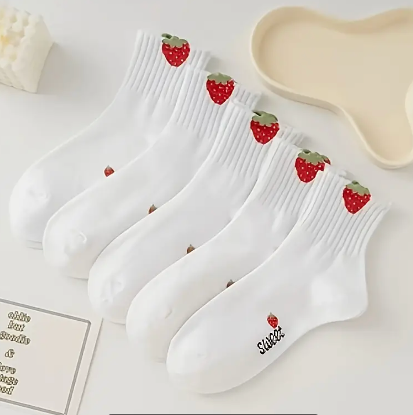 Sneaker-Socken Damen onesize Erdbeere