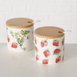 BOLTZE Marmeladendose Strawberry Keramik Dose