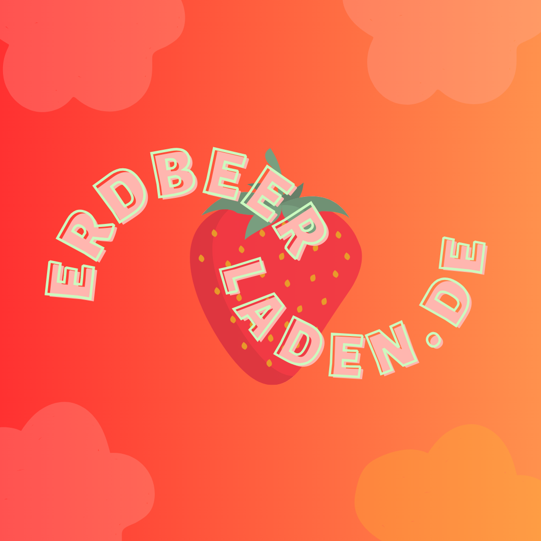 Ein fröhliches Logo: Der Erdbeerladen