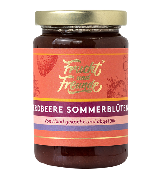 Erdbeere Sommerblüten Fruchtaufstrich