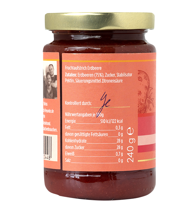 Erdbeere Pur Fruchtaufstrich Konfitüre