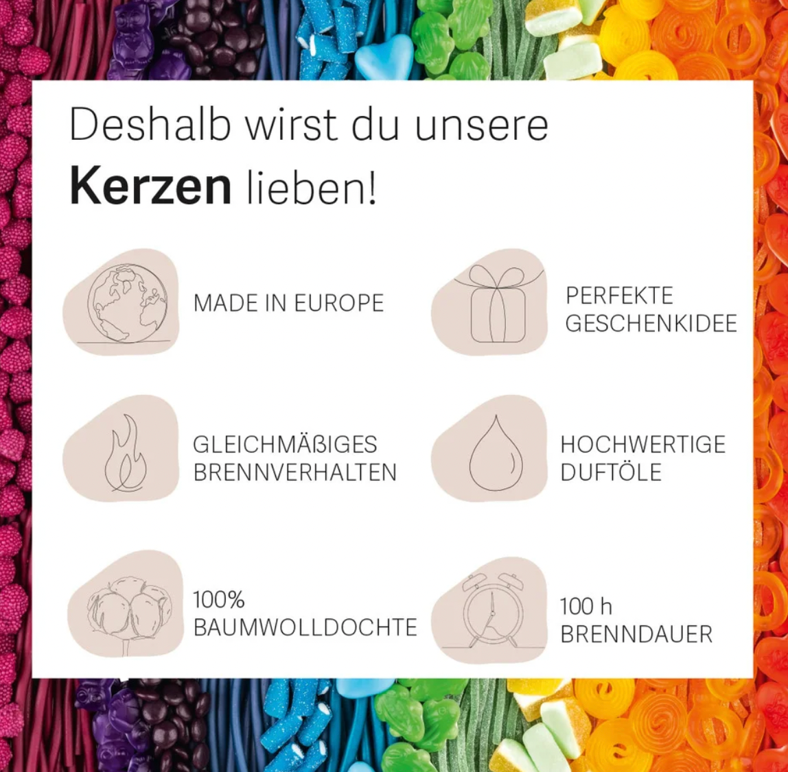 Duftkerze Haribo Strawberry Happiness - 510g