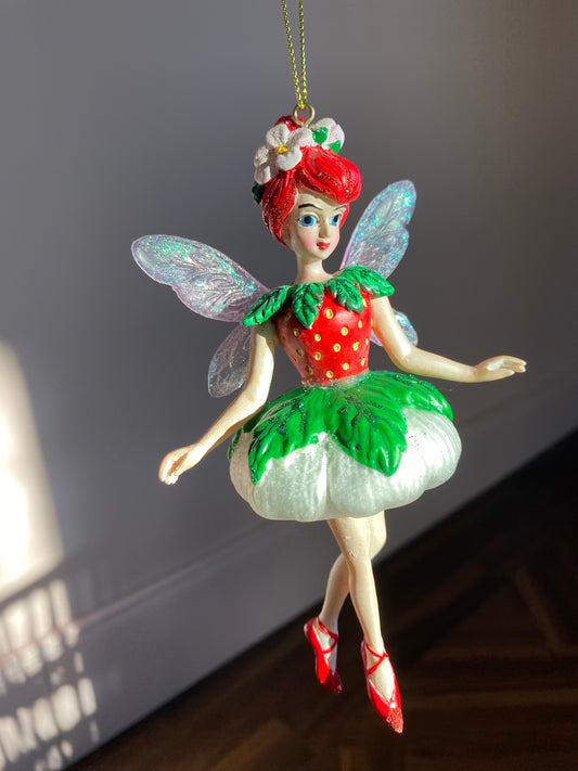 Erdbeerfee Baumschmuck
