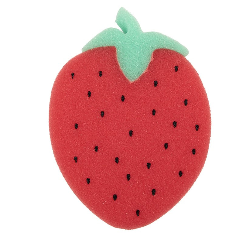 Badeschwamm Erdbeeren 13x3x10 cm Rot Synthetisch