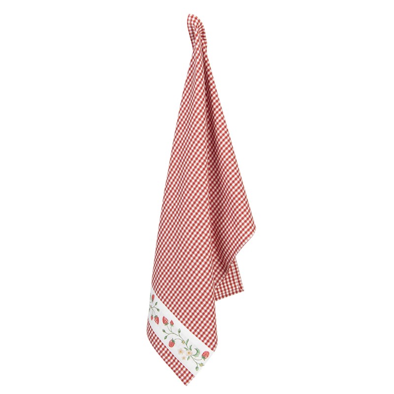 Clayre & Eef Geschirrtuch Erdbeeren – 100% Baumwolle